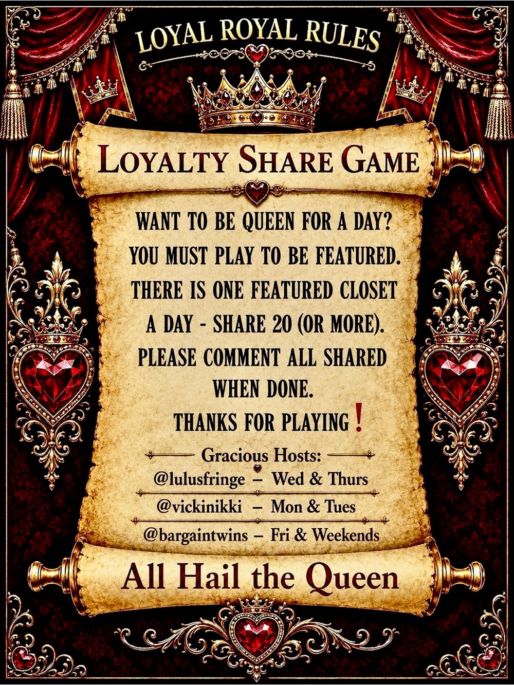 NEW GAME WILL START SOON!
PLEASE LIKE TO STAY LOYAL, ROYALS! - Picture 6 of 7